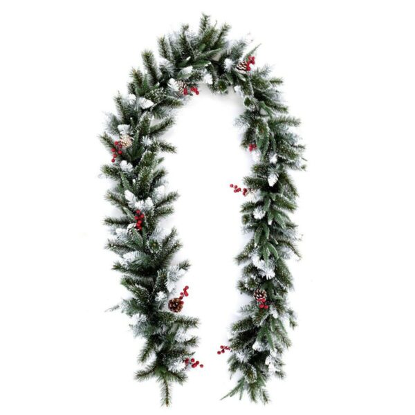 Christmas garland PVC White Red Green Pineapples 270 x 28 x 14 cm - Image 2
