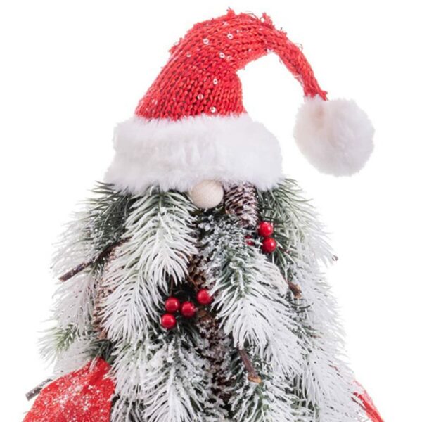 Christmas Tree White Red Green Plastic Polyfoam Fabric 21 x 21 x 45 cm - Image 3