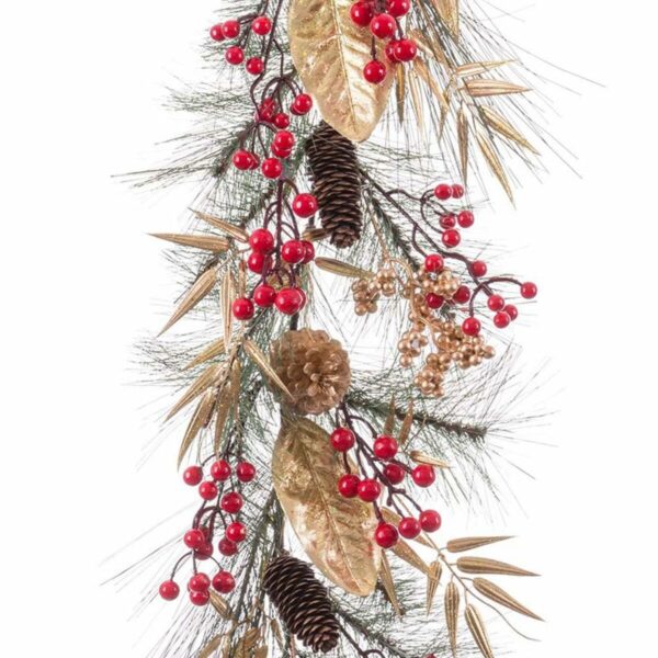 Christmas garland Multicolour Golden Plastic Pineapples 180 cm - Image 3