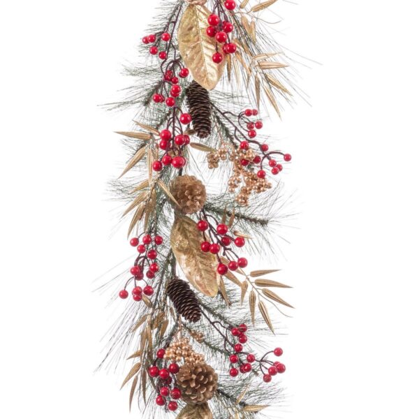 Christmas garland Multicolour Golden Plastic Pineapples 180 cm - Image 2