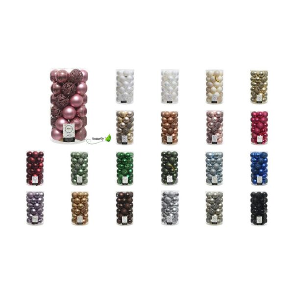 Christmas Baubles Decoris 37 Pieces Silver Ø 6 cm - Image 2