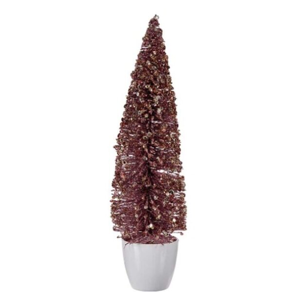 Decorative Figure Christmas Tree Pink Plastic 10 x 38 x 10 cm (6 Units) - Image 2
