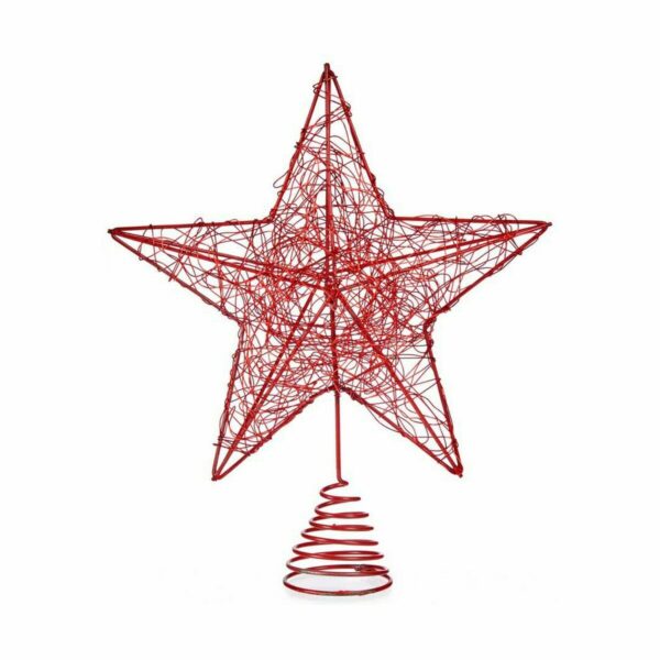 Christmas star Red Steel Plastic 20 x 5 x 24,5 cm (12 Units) - Image 2