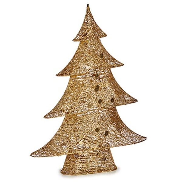Decorative Figure Christmas Tree Metal Golden 12 x 59,5 x 48,5 cm (3 Units) - Image 2