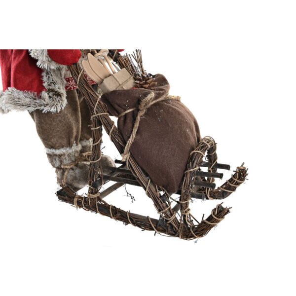 Decorative Figure DKD Home Decor Red Grey Wood Father Christmas 42 x 22 x 48 cm - Image 3