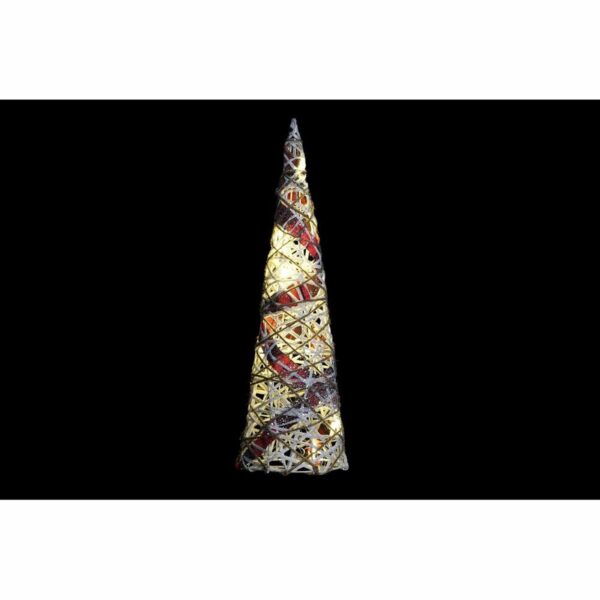 Decoration DKD Home Decor Cones Christmas LED White Black Red Natural Snowfall 20 x 20 x 80 cm (3 Pieces) - Image 4