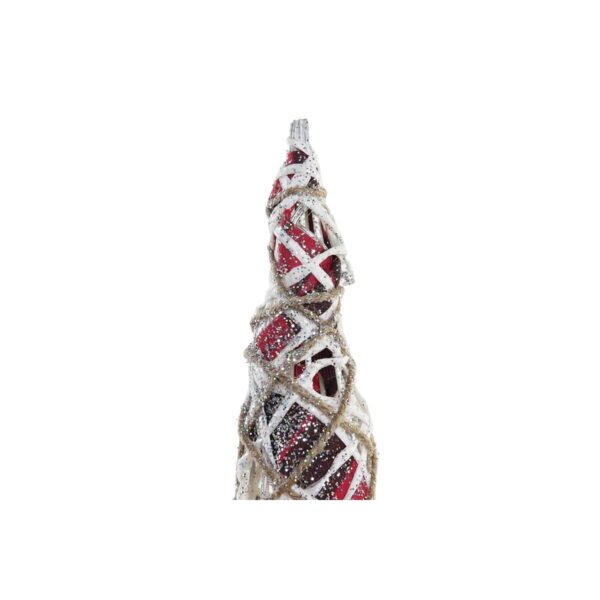 Decoration DKD Home Decor Cones Christmas LED White Black Red Natural Snowfall 20 x 20 x 80 cm (3 Pieces) - Image 2