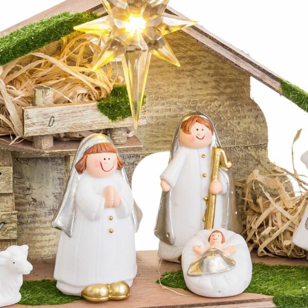 Christmas nativity set Multicolour Polyethylene MDF Wood 22,5 x 8,5 x 16,5 cm (5 Pieces) - Image 2