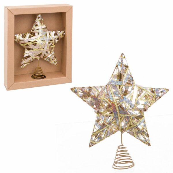 Christmas star Gold Metal 25 x 5,5 x 30 cm - Image 2