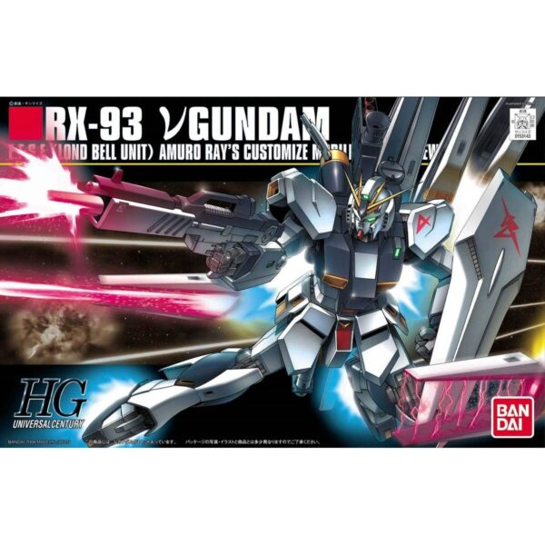Decorative Figure Bandai RX-93 Nu GUNDAM Yellow White Black Plastic - Image 2