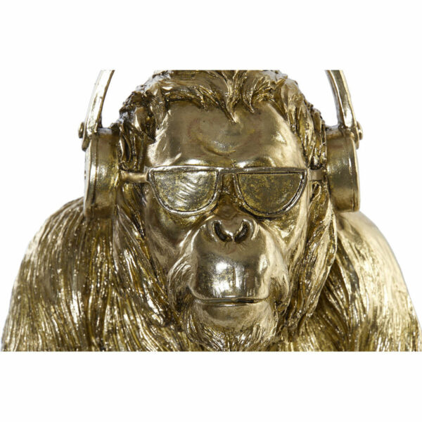 Decorative Figure DKD Home Decor 27 x 26 x 36 cm Headphones Golden Glasses Modern - Image 2
