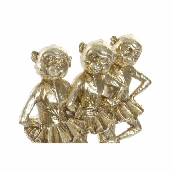 Decorative Figure DKD Home Decor FZ-91957 Grey Golden Resin Rectangular Colonial Modern Monkey 23 x 9,5 x 24 cm - Image 3
