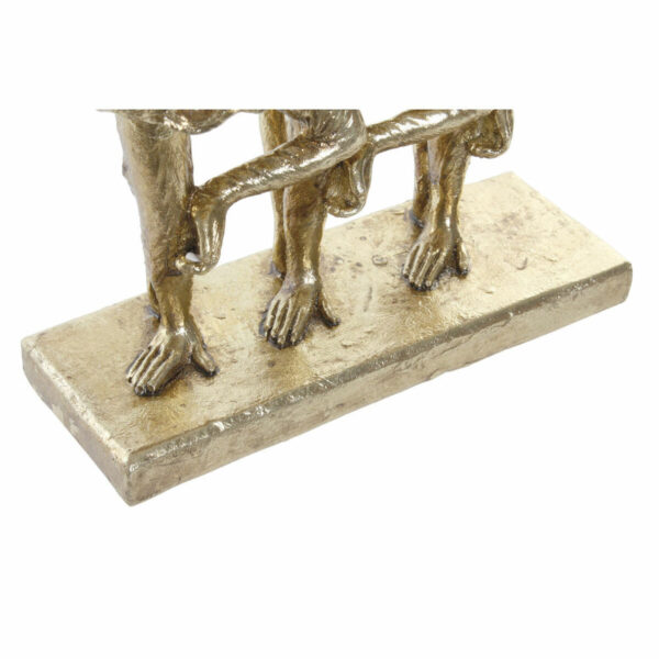 Decorative Figure DKD Home Decor FZ-91957 Grey Golden Resin Rectangular Colonial Modern Monkey 23 x 9,5 x 24 cm - Image 2