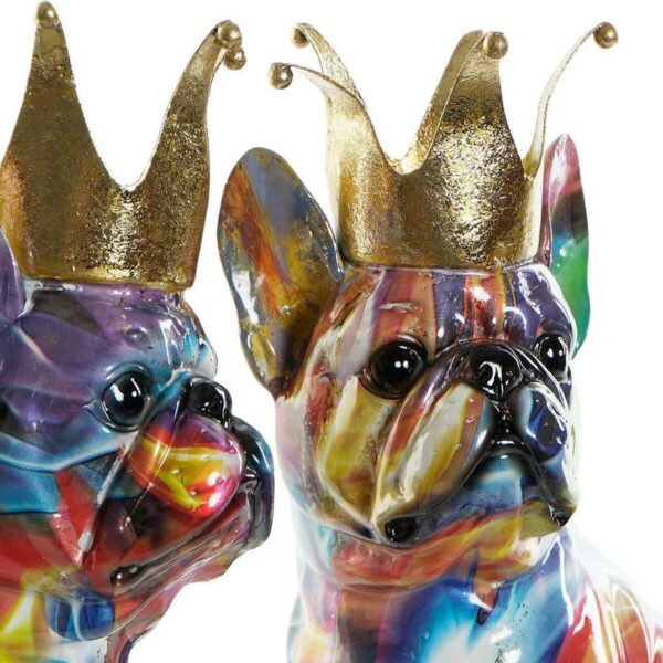 Decorative Figure DKD Home Decor 18,5 x 11,5 x 23,5 cm Multicolour Dog (2 Units) - Image 2