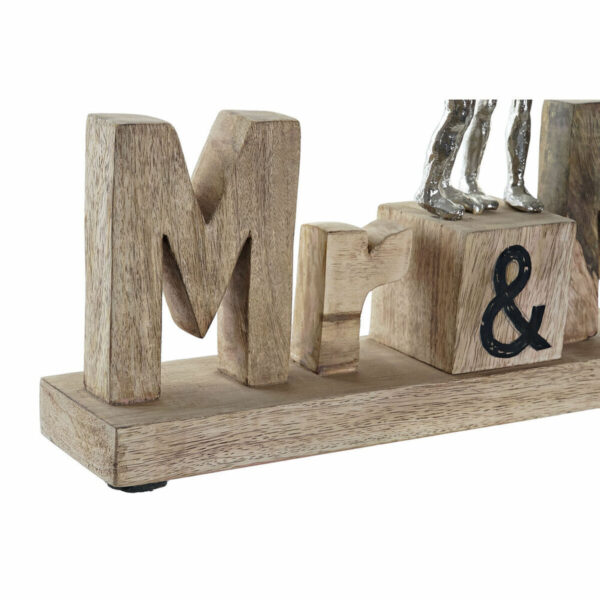 Decorative Figure DKD Home Decor Mr & Mrs Silver Aluminium (51 x 7,5 x 28 cm) - Image 2