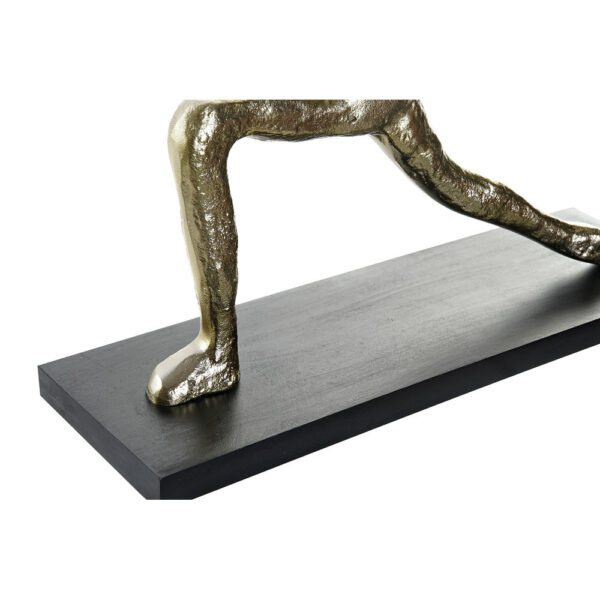 Decorative Figure DKD Home Decor 33 x 10 x 35 cm Black Golden Indian Man Yoga (3 Units) - Image 2