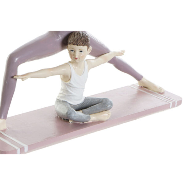 Decorative Figure DKD Home Decor 24 x 6,5 x 19,5 cm Scandi Pink Yoga - Image 3