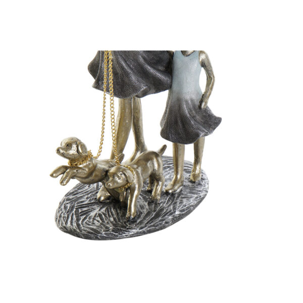 Decorative Figure DKD Home Decor 16 x 9,5 x 24 cm Blue Golden Family - Image 3