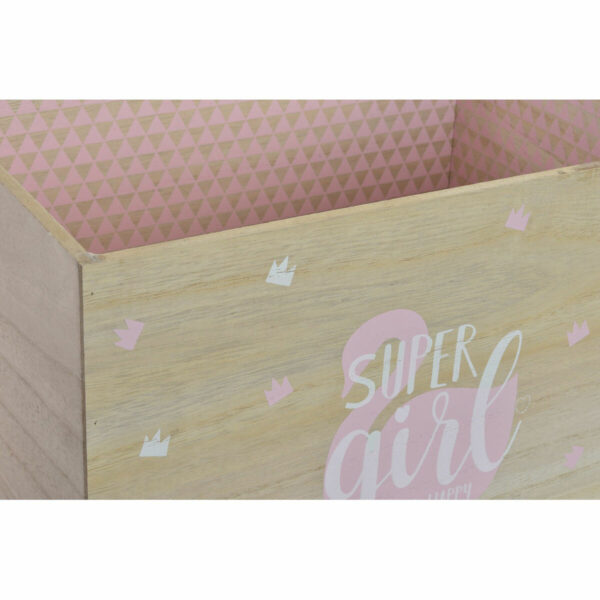 Decorative box DKD Home Decor Multicolour Natural Light Pink Wood Swan 39 x 26 x 31 cm - Image 3