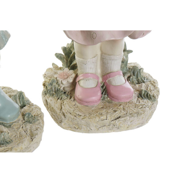 Decorative Figure DKD Home Decor 28 x 20 x 48,5 cm Blue Pink Children (2 Units) - Image 2