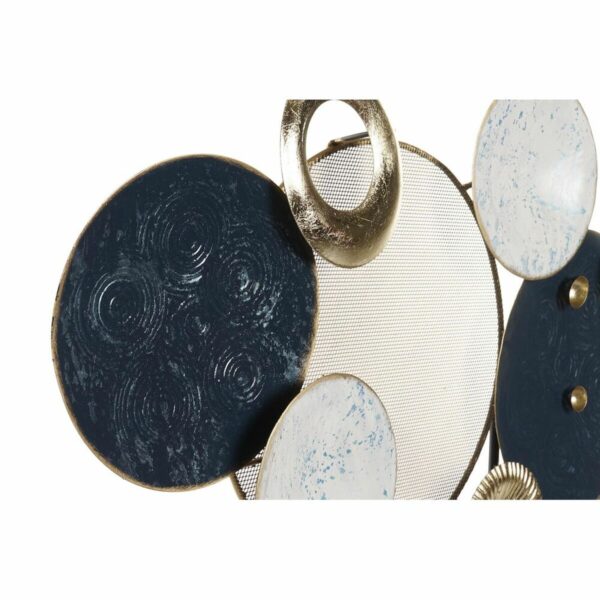 Decorative Figure DKD Home Decor 62 x 8,3 x 53,3 cm Blue Golden White Circles - Image 2