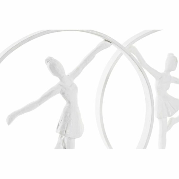 Decorative Figure DKD Home Decor 23 x 9 x 33 cm White Ballet Dancer (2 Units) - Image 2