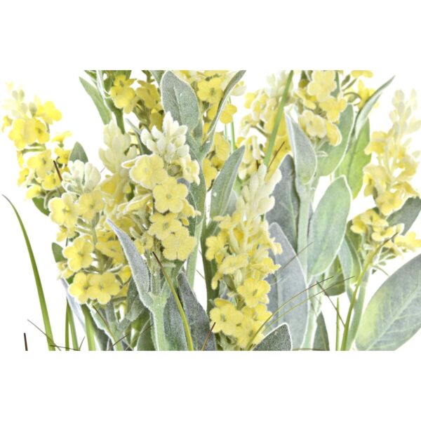 Decorative Plant DKD Home Decor Porcelain Pink Polyethylene Yellow 20 x 20 x 66 cm (2 Units) - Image 3
