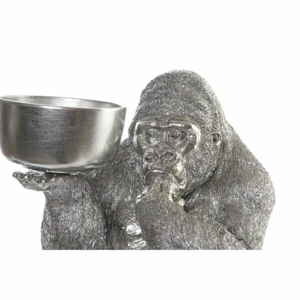 Decorative Figure DKD Home Decor Silver Resin Gorilla (32 x 26,5 x 36 cm) - Image 3