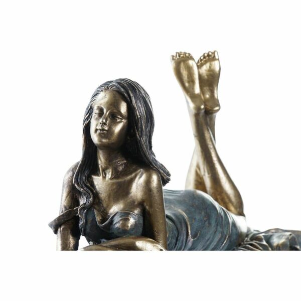 Decorative Figure DKD Home Decor Lady Copper Resin (30,5 x 15,5 x 28,5 cm) - Image 2