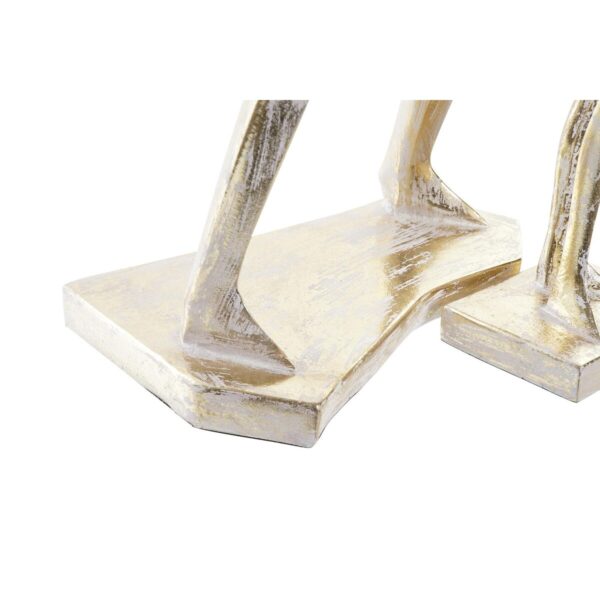 Decorative Figure DKD Home Decor 21 x 13 x 42 cm 17 x 7,5 x 33 cm Golden Music (2 Units) - Image 3