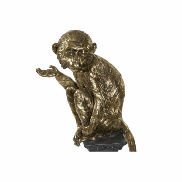 Decorative Figure DKD Home Decor Golden Metal Resin Colonial Monkey (32 x 21 x 105 cm) - Image 2