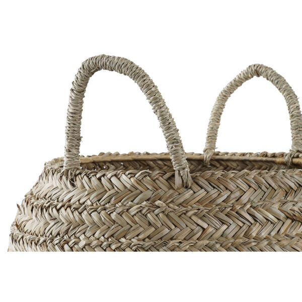 Decorative basket DKD Home Decor Natural Seagrass Boho 40 x 40 x 30 cm - Image 2