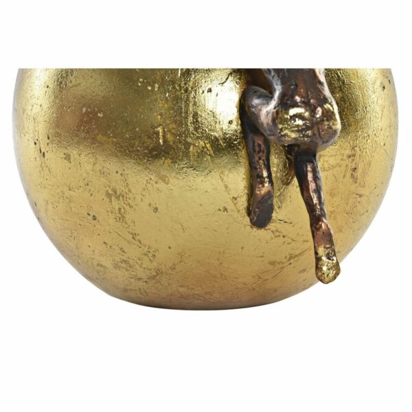 Decorative Figure DKD Home Decor Ball Golden Copper Resin Persons Modern (25 x 19 x 26 cm) - Image 3