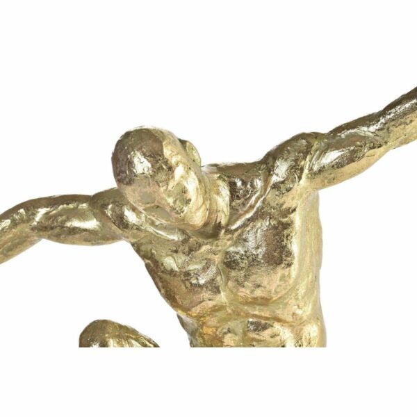 Decorative Figure DKD Home Decor Crystal Golden Resin Men (28 x 12 x 38 cm) - Image 2