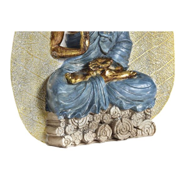 Decorative Figure DKD Home Decor Blue Red Orange Golden Buddha Oriental 15,5 x 5 x 20,7 cm (3 Units) - Image 2