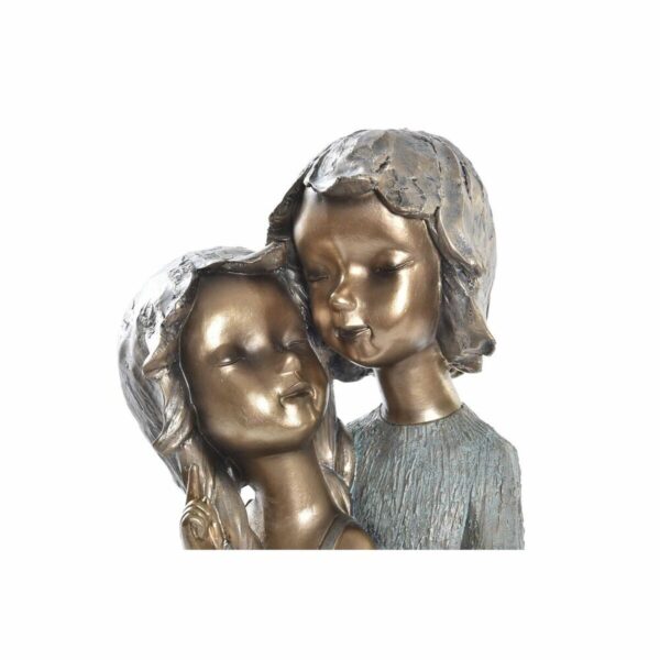 Decorative Figure DKD Home Decor 19 x 15 x 28 cm Red Golden Turquoise Kids (2 Units) - Image 2