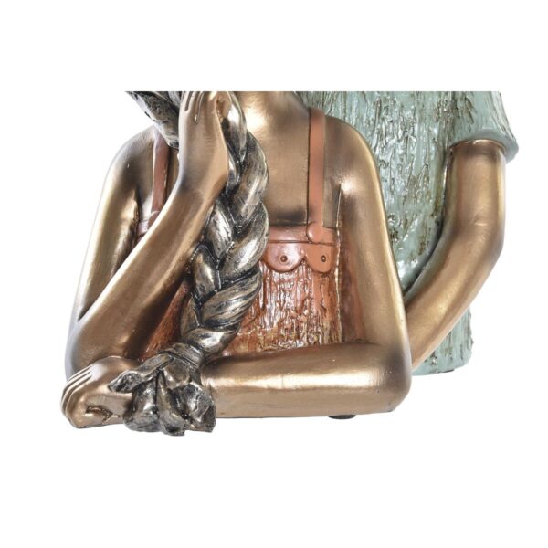 Decorative Figure DKD Home Decor 19 x 15 x 28 cm Red Golden Turquoise Kids (2 Units) - Image 3