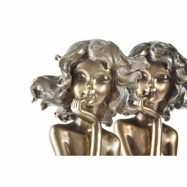 Decorative Figure DKD Home Decor 9 x 10 x 35 cm Lady Red Golden Turquoise (2 Units) - Image 2