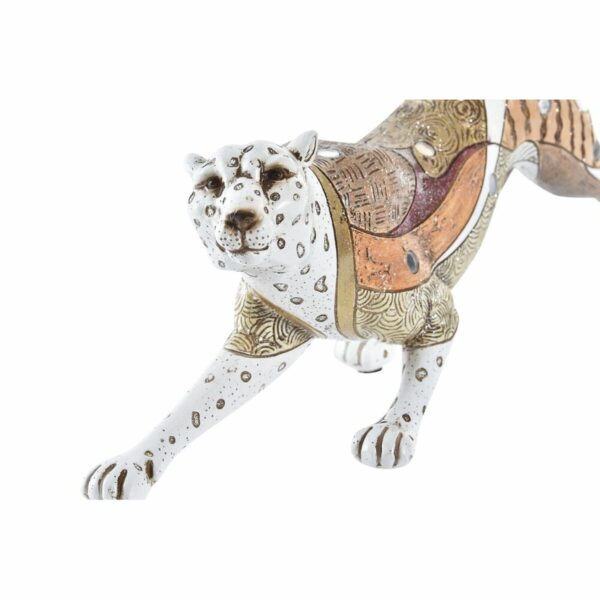 Decorative Figure DKD Home Decor White Multicolour Orange White/Orange Leopard Colonial 30 x 40 cm 37 x 10 x 13 cm - Image 2
