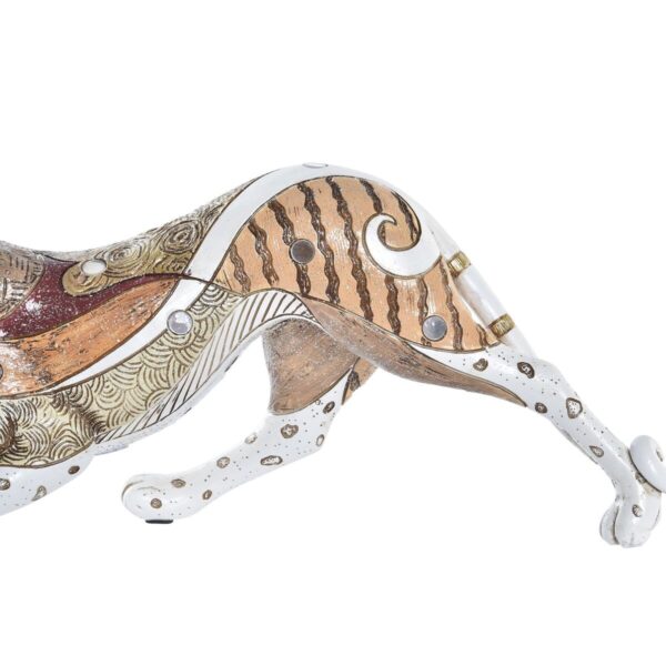 Decorative Figure DKD Home Decor White Multicolour Orange White/Orange Leopard Colonial 30 x 40 cm 37 x 10 x 13 cm - Image 3