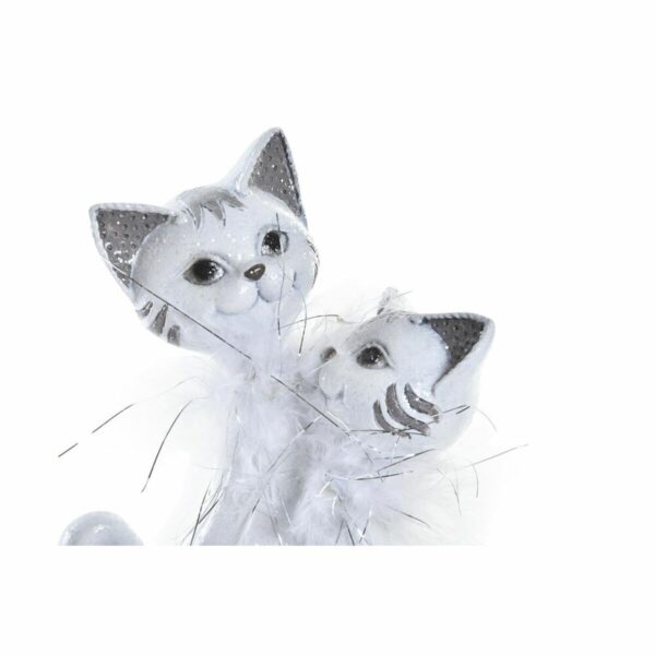 Decorative Figure DKD Home Decor 15 x 10 x 29 cm White Cats Romantic - Image 2