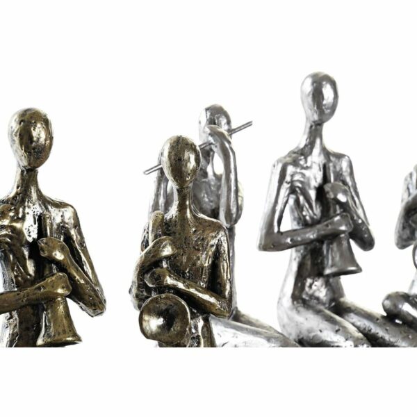 Decorative Figure DKD Home Decor 18 x 8 x 21 cm Golden Copper Music (2 Units) - Image 2