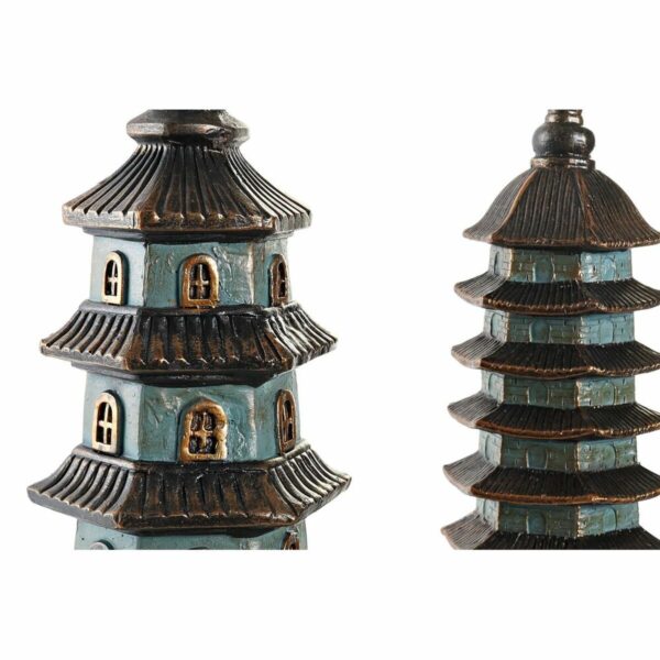 Decorative Figure DKD Home Decor 15 x 17 x 50 cm Turquoise Oriental (2 Units) - Image 3