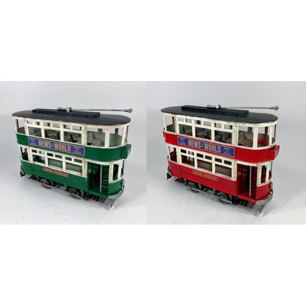 Decorative Figure DKD Home Decor Red Green Train Vintage 28 x 9 x 20 cm (2 Units) - Image 3