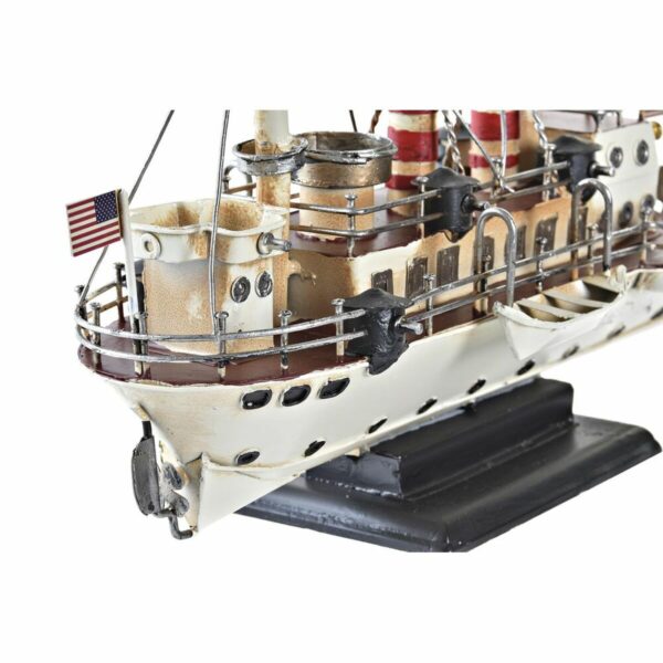 Decorative Figure DKD Home Decor White Black Ship Vintage 32 x 13 x 22 cm - Image 3
