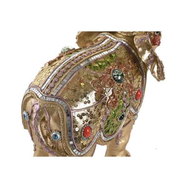 Decorative Figure DKD Home Decor 33 x 15,5 x 31 cm Elephant Golden Colonial - Image 2
