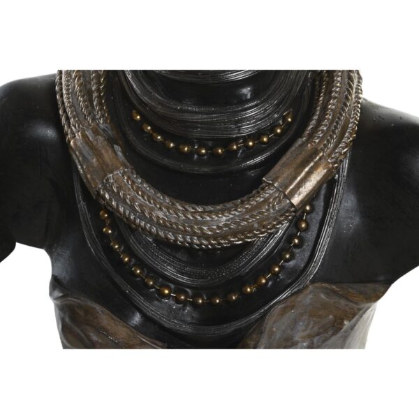 Decorative Figure DKD Home Decor Black Beige Colonial African Woman 22 x 15 x 37 cm (2 Units) - Image 2