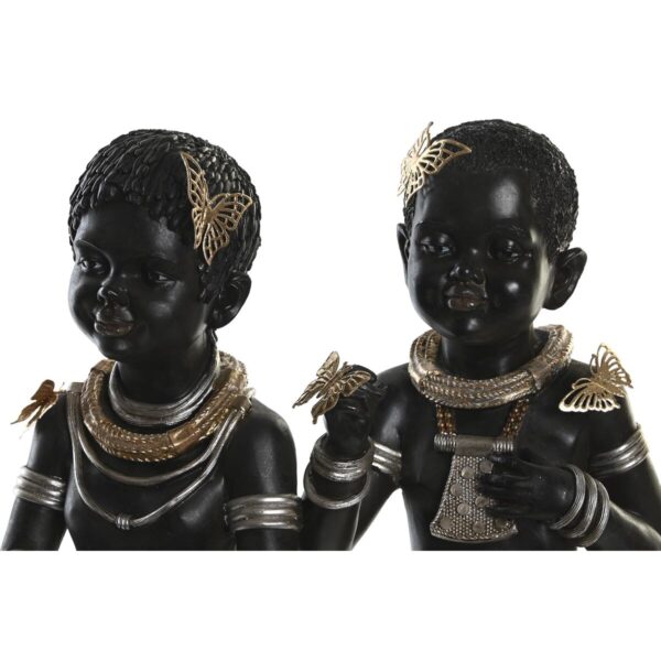 Decorative Figure DKD Home Decor 20,5 x 18 x 35 cm Black Colonial African Woman (2 Units) - Image 2