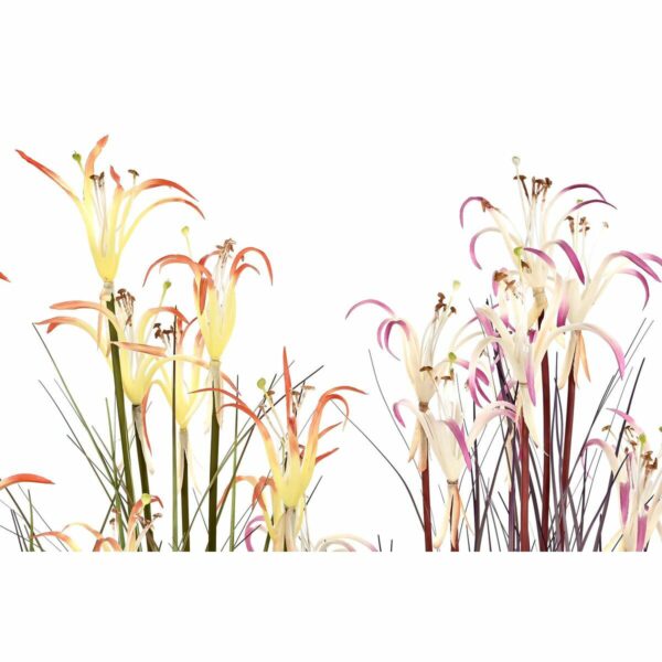 Decorative Plant DKD Home Decor Metal Orange Green Burgundy PVC 35 x 35 x 114 cm (2 Units) - Image 2