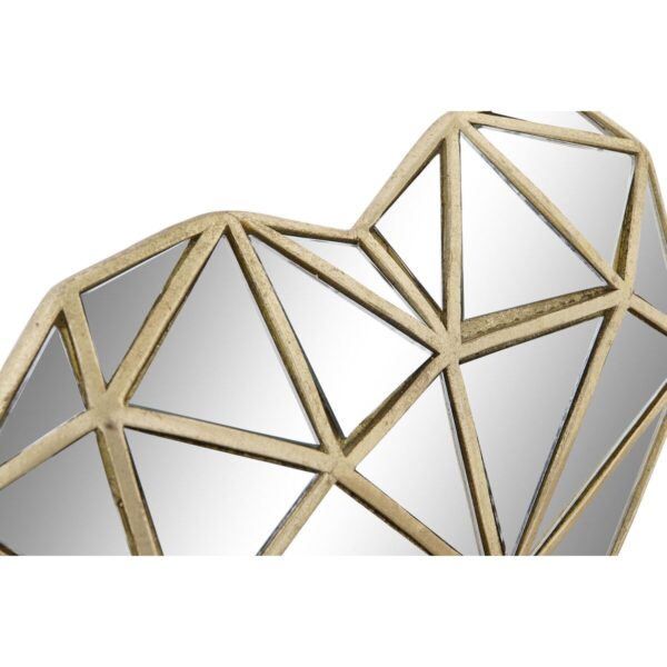 Decorative Figure DKD Home Decor 26 x 5 x 21 cm Heart Golden - Image 2